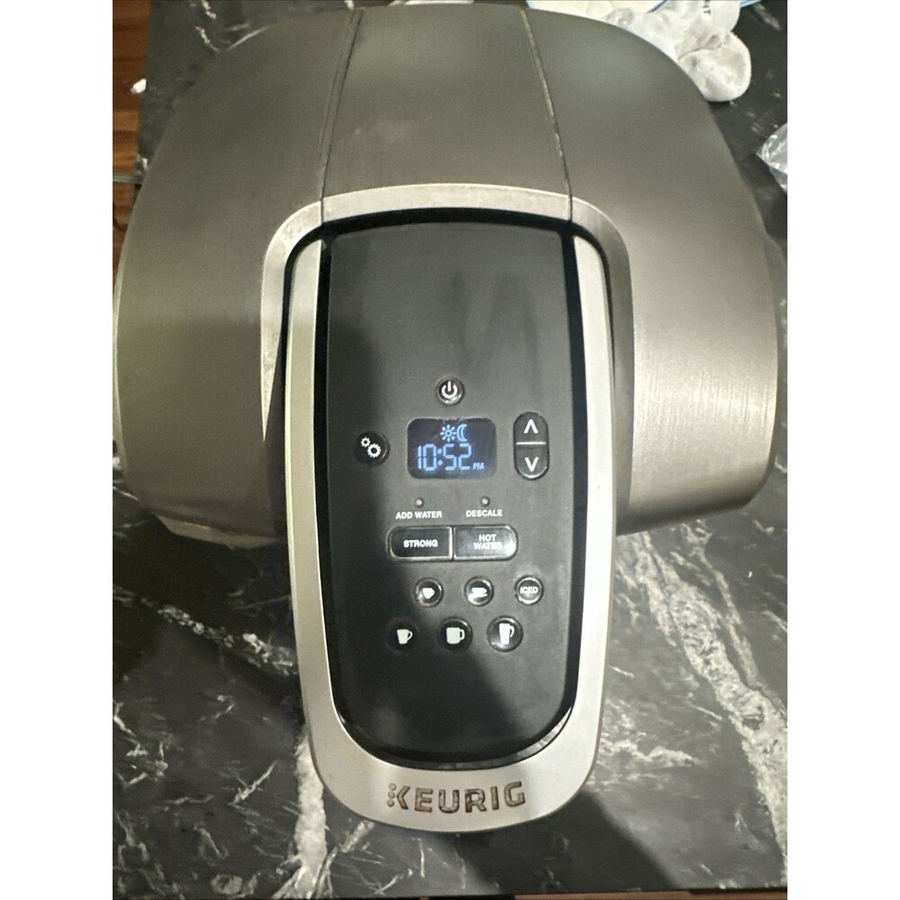 Keurig K-Elite Single Serve K-Cup Coffee Maker Brushed Slate Iced Coffee Brew
